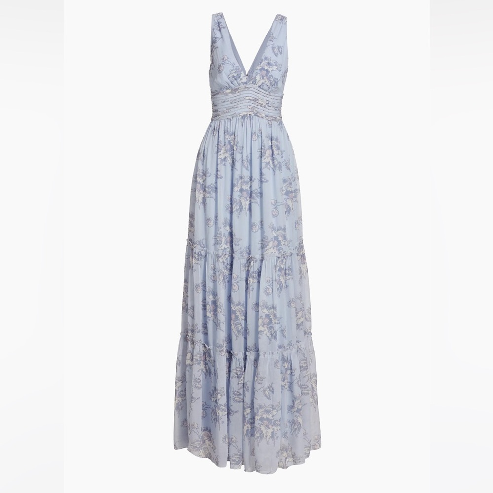 Sachin & Babi Justine Floral Empire Gown Size 6 ($795 Retail)